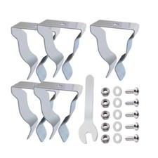 5Pcs Basement Window Well Cover Clip Egress Cover Spring Clip With Screws