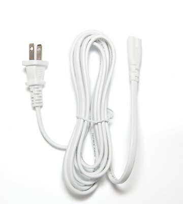 [UL Listed] OMNIHIL White 10 Feet Long AC Power Cord for KLIPSCH SW-450