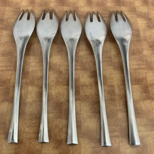 5 Dinner Forks Dansk ODIN Satin Stainless Germany 7 7/8" - Picture 7 of 10
