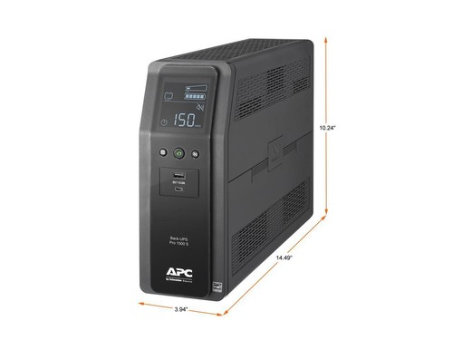 APC BR1500MS2 1500 VA 900W 10 Outlets Back UPS PRO BR, SineWave - Picture 4 of 5