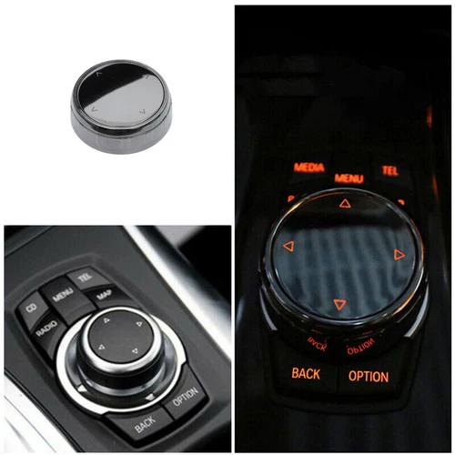 Luxury ABS Ceramic Look Car Console Media Button Knob for BMW X5 X6 E70 E71