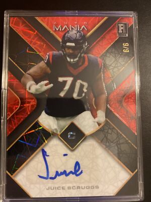 2023 Wild Card Auto Mania Pro Football RC Rookie 6 /6 ebay 1/1 Juice Scruggs