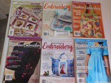 lot of 6 CREATIVE Machine embroidery EXPRESSIONS book magazine 2011 2013 2015