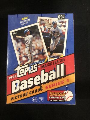 1993 Topps Baseball Series 1 Factory Sealed Wax Box 36 Packs Derek