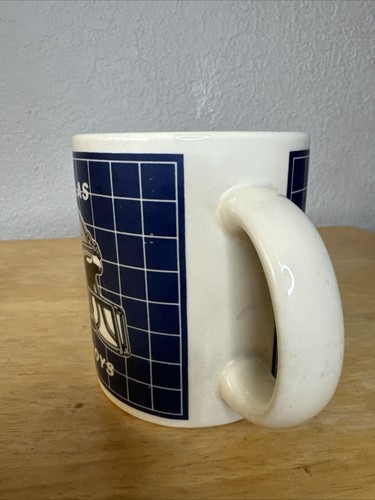 Dallas Cowboys Vintage 80's Coffee Mug Cup Team NFL Papel Grid Logo Helmet 12oz - Picture 5 of 8
