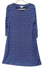 Kim Rogers  Women's PM Blue And White Lined Dress
