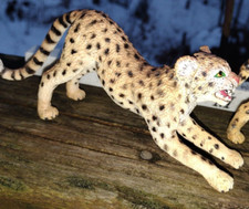 Rare réplique vintage AAA guépard juvénile extensible animal réaliste 6 pouces