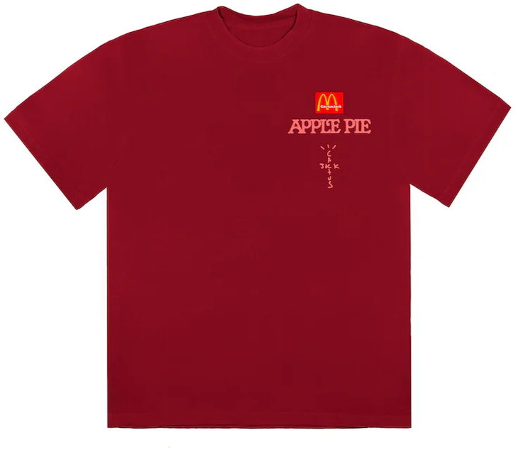 Travis Scott x McDonald's Cactus Jack Apple Pie T-shirt Cardinal