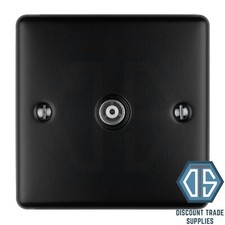 Image of Matt Black Screwed Switches and Sockets Full Range