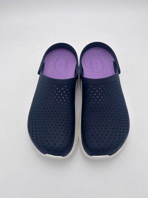 Crocs LiteRide 360 Clogs Mens Size 12 US Slip On Water Shoes Navy Blue/Orchid