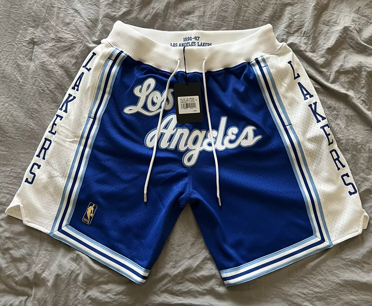 Authentic Mitchell & Ness Just Don Los Angeles Lakers Blue Shorts 96-97 Size L