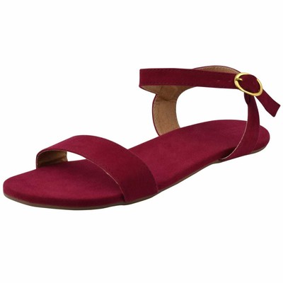 red casual sandals