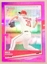 2020 Donruss Holo Pink Max Scherzer #123 Washington Nationals