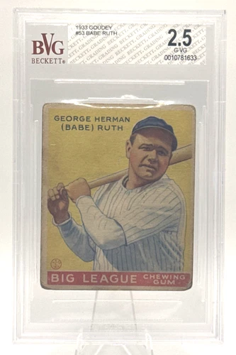 1933 Goudey #53 Babe Ruth Bvg 2.5