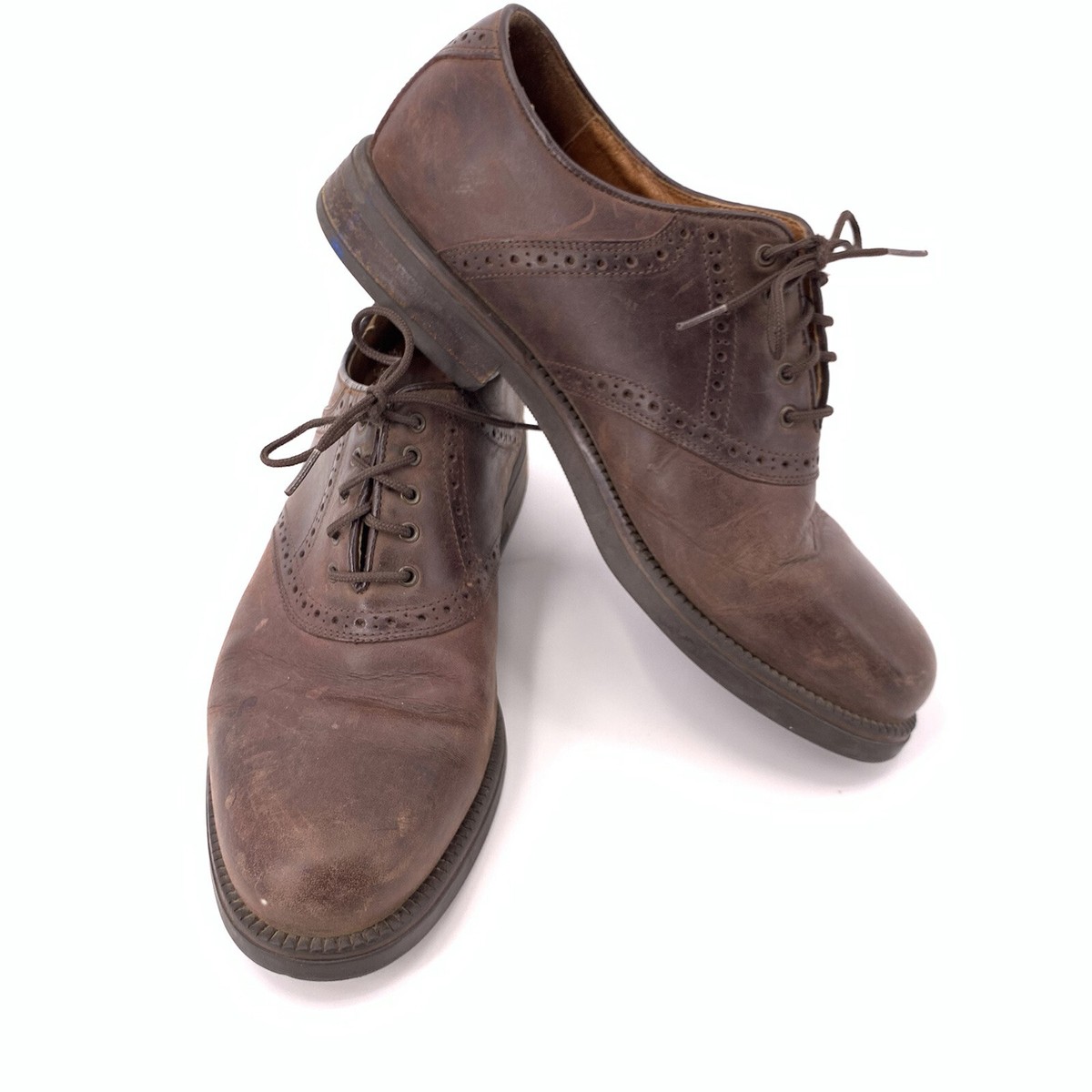Johnston Murphy Passport Saddle Oxford Brown Leather Shoes  display picture 1