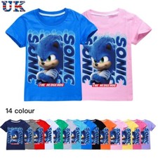 Sonic the Hedgehog Print Cartoon T-Shirt Kids Boys Casual Short Sleeve Tee Tops