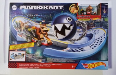 Hot Wheels Mario Kart Chain Chomp Track Set Donkey Kong Standard Kart Die Cast