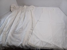 VTG Madonna Original 4 Pc Infant Baptism Christening Gown Slip Coat Bonnet Set