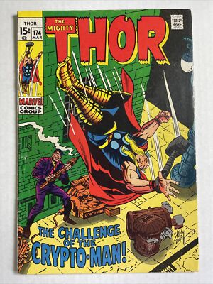 Thor 174 VG/F 1970 Marvel Comics Crypto Man | eBay