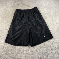 Vintage Nike Basketball Shorts Mens Medium Black Mesh Athletic Swoosh Logo