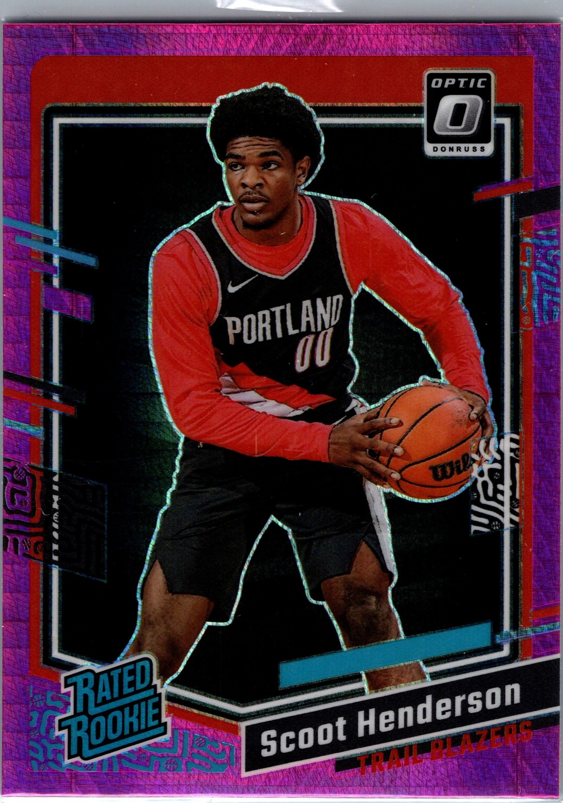 2023-24 Donruss Optic #239 Scoot Henderson Hyper Pink