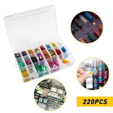 220Pcs Blade Car Set Fuse Set Assortment Fit Blade Truck Car SUV ATV Motocycle