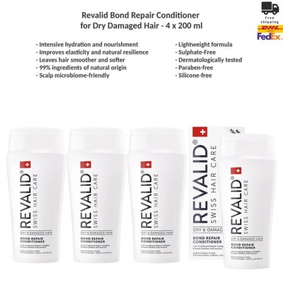 Revalid Bond Repair Spülung Conditioner für Trockenes Geschädigtes Haar 4x200ml