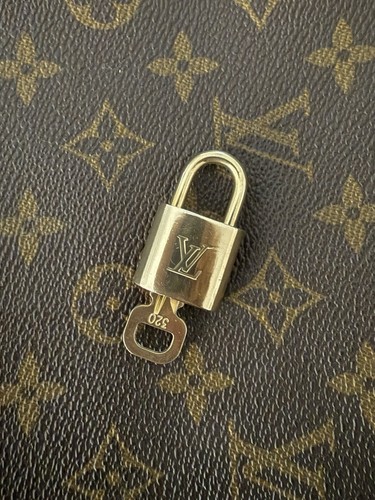 Authentic Louis Vuitton Padlock And Key Brass Lock And Key Set Polished Random #