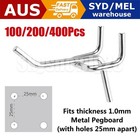 100-400PCS Pegboard Hooks Metal Set Tool Bins Organizer Storage Hanging 50mm