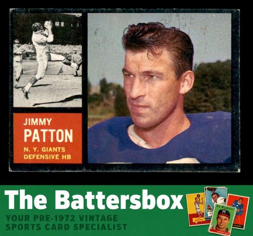 Jim Patton #112 1962 Topps card