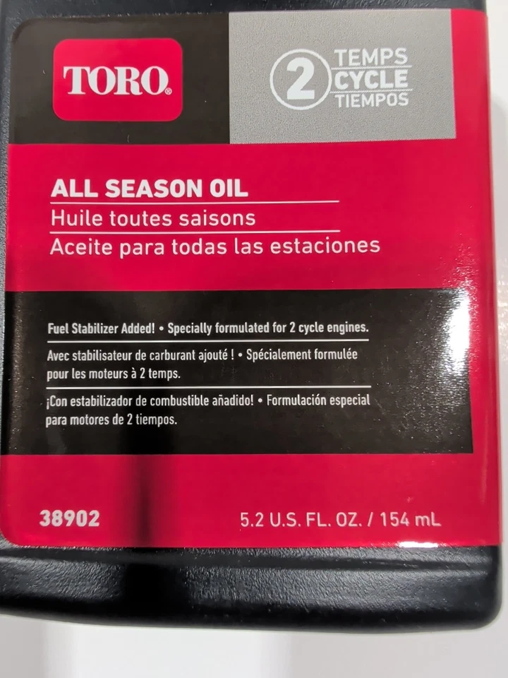 Lot of 3 - Toro 2-Cycle Oil w/Stabilizer 5.2 oz #38902 - Image 2 of 4