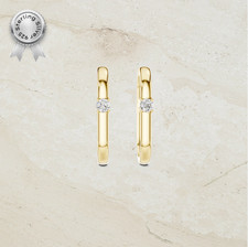 Lab grown diamond earring hoop | Silvadium | ...