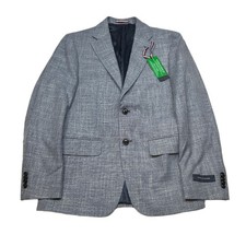 Tommy Hilfiger Modern-Fit Sport Coat Mens 36S 36 Blue Solid 295 NEW
