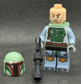 Lego Boba Fett Minifigure Head Beard Stubble Star Wars 9496 Desert Skiff sw0396