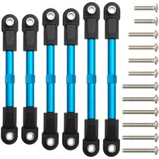 6Pcs Adjustable Aluminum Turnbuckles Camber Links for Traxxas Slash Rustler Hoss