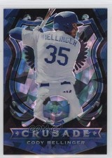 2020 Panini Chronicles Crusade Blue Ice Prizm 53/99 Cody Bellinger #10 8mm