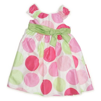 Blueberi Boulevard, Kleid, Größe: 92, Pink/Grün/Weiß, Polyester, Gepunktet #XwT