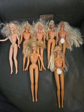 Lot of 7 Vintage Mattle Inc 1966 Barbie Dolls