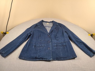 Faded Glory Denim Jacket Womens 3X Blue Stretch Classic 90s Outdoors