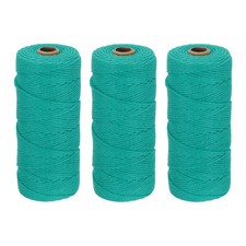 3 Pack 2mm x 186 Yard Dull Green Natural Cotton Macrame Rope, 2 Strands
