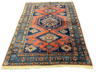 Hand knotted Oriental carpet living room Wiss Art Deco carpet 205 x 156 cm rug