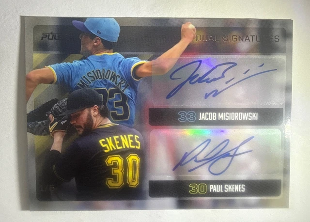 Jacob Misiorowski Paul Skenes Dual Autograph Card 1/5 Pulse Auto CY YOUNG