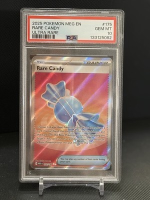 Psa Gem Mint 10 - 2025 English Rare Candy 175/132 Ultra Rare Mega Evolution | eBay Psa Gem Mint 10 - 2025 English Rare Candy 175/132 Ultra Rare Mega Evolution | eBay