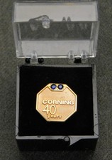 Corning 40 Year Service Pin  10K Gold Filled
