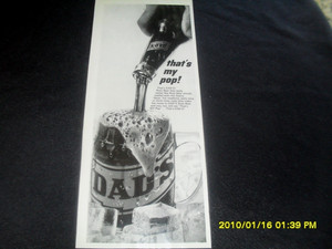 Vintage 1960s Dads Root Beer Print Ad