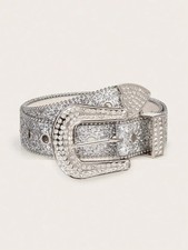 Studded Waist Belt Rhinestone Metal Unisex Jeans Casual Sparkle Wear Belts