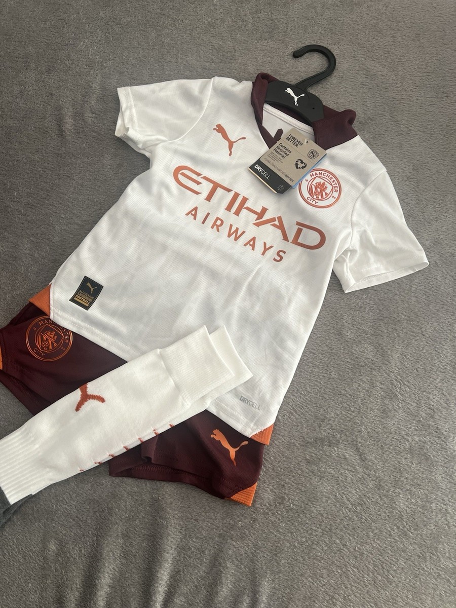 PUMA Manchester City Away Kit Age 2-3 Years Shirt Shorts Socks Set