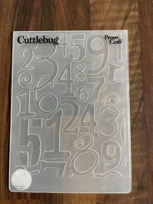 Embossingfolder Cuttlebug Number Collage