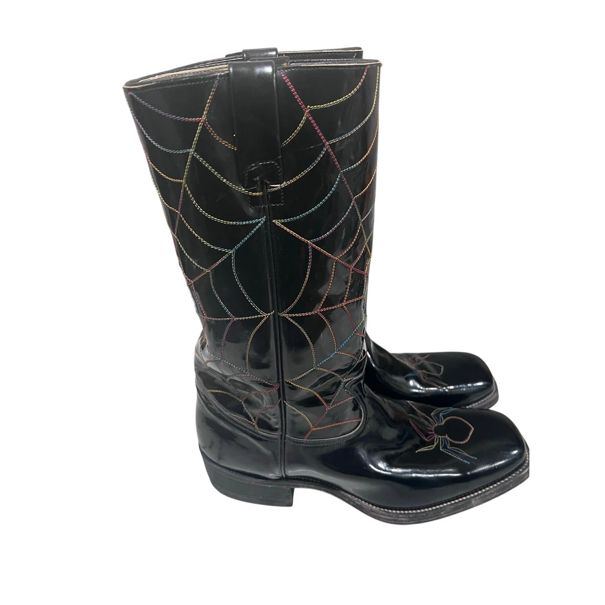 Patent Leather Black Western Boots for Men for Sale | Shop  display picture 1