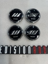 Work Wheels Zeast Black Wchrome Lettering Center Cap Set Of 4 Genuine Ship Now